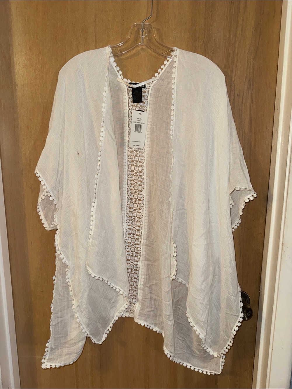NWT Steve Madden White Kimona Swim Cover-Up Beach Pool OSFM